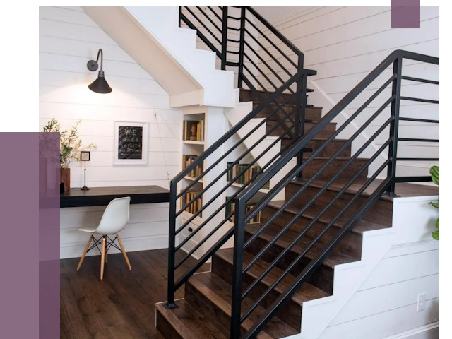 Перила для лестницы в доме в Улане-Удэ от 7426 руб. — ПРОЛЁТ-Лнд