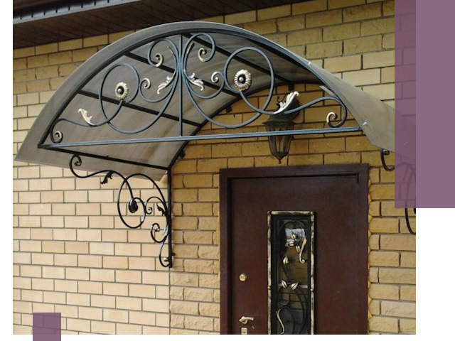 Изготовление козырьков из металла под ключ в Улане-Удэ