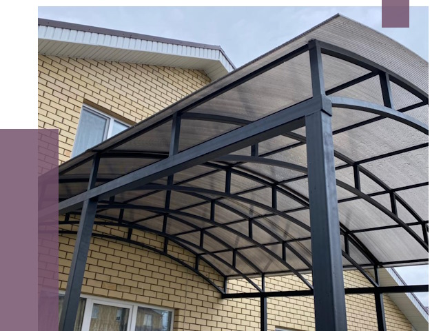 Монтаж козырьков в Улане-Удэ от 11523 руб. | ПРОЛЁТ-Лнд