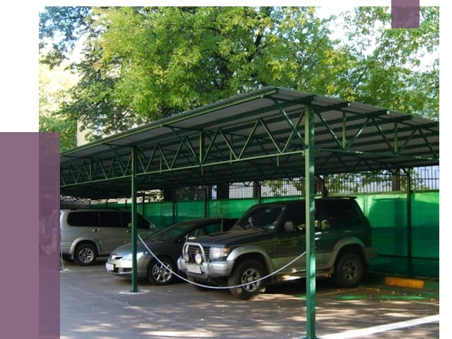 Навесы для парковки в Улане-Удэ от 80408 руб. заказать | ПРОЛЁТ-Лнд