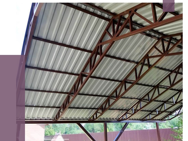 Навесы из профнастила в Улане-Удэ от 7375 руб. | ПРОЛЁТ-Лнд