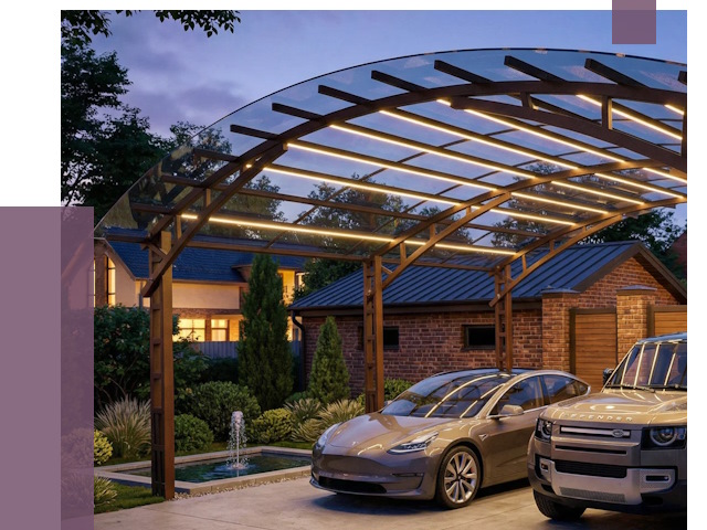 Металлические навесы в Улане-Удэ от 12701 руб. под ключ — ПРОЛЁТ-Лнд