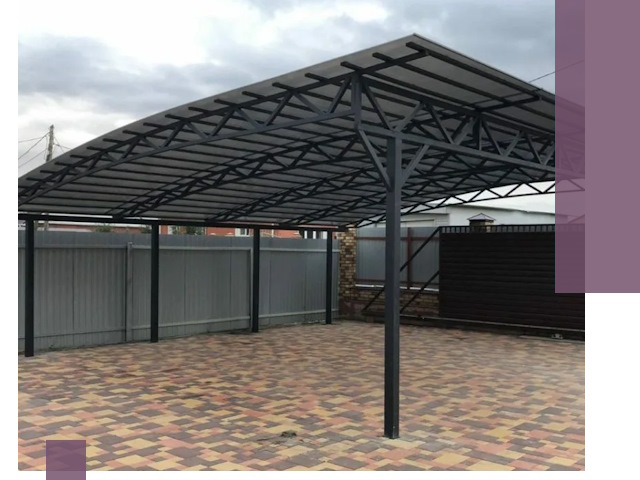 Металлические навесы под ключ в Улане-Удэ — изготовление и монтаж