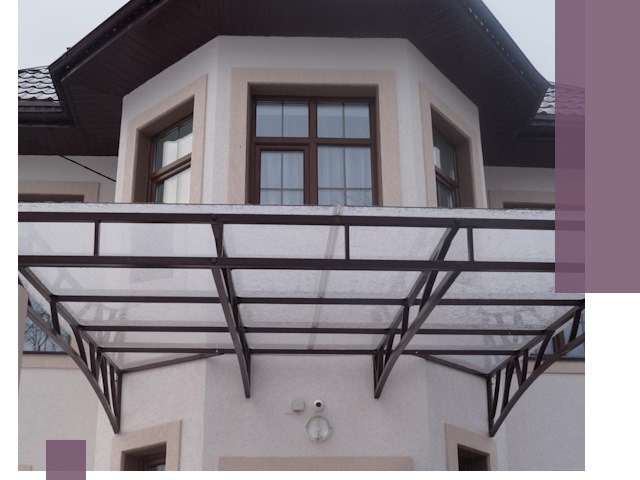 Козырьки из поликарбоната под ключ в Улане-Удэ