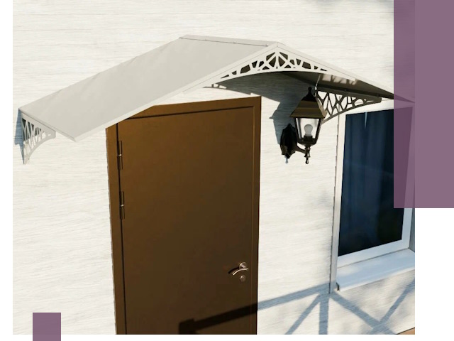 Металлические козырьки на входы и террасы в Улане-Удэ