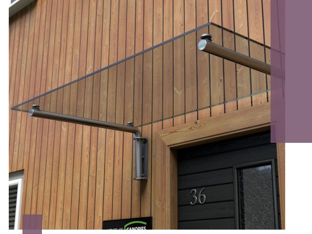 Стеклянные козырьки на входы и фасады в Улане-Удэ