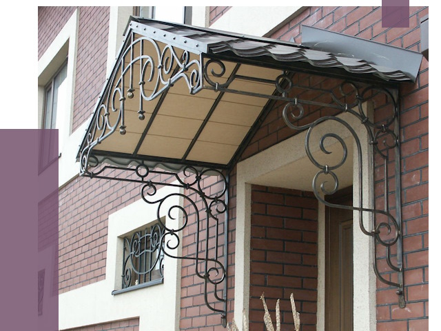 Двускатные козырьки в Улане-Удэ под ключ от 12804 руб.