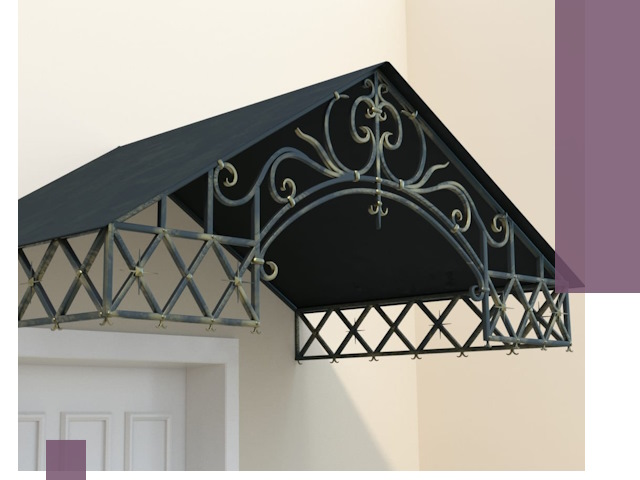 Двускатные металлические козырьки под ключ в Улане-Удэ